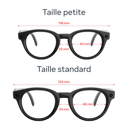 Meta Nova AI Glasses with AI, Photo, Video, Audio & Messaging - Classic Black/Clear - Standard