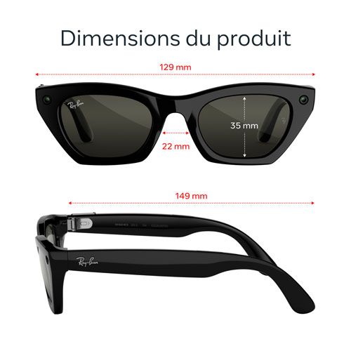 Ray-Ban | Meta Zena (Gen 3) Glasses with AI, Photo, Video, Audio & Messaging - Shiny Black/Polarized G15 Green - Standard