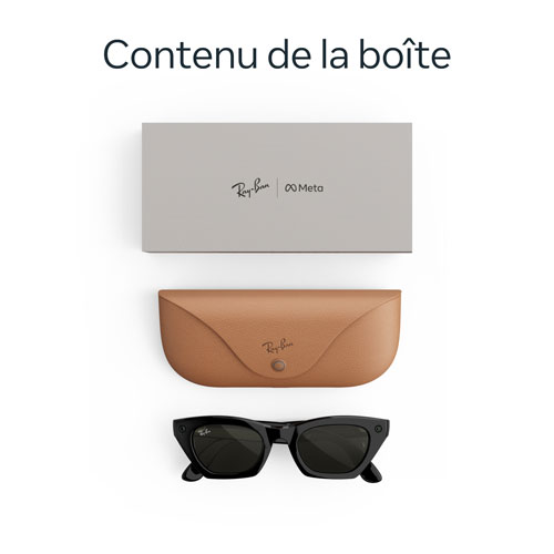 Ray-Ban | Meta Zena (Gen 3) Glasses with AI, Photo, Video, Audio & Messaging - Shiny Black/Polarized G15 Green - Standard