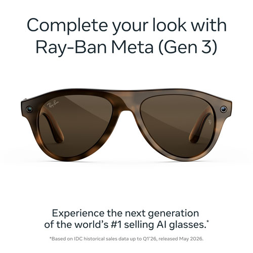 Ray-Ban | Meta Aviator (Gen 3) Glasses with AI, Photo, Video, Audio & Messaging - Havana/Transitions Brown - Standard