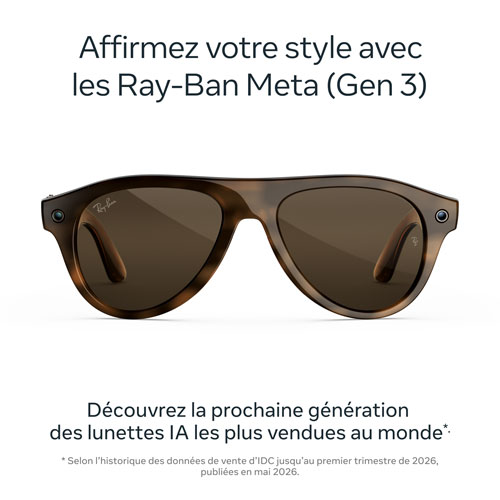 Ray-Ban | Meta Aviator (Gen 3) Glasses with AI, Photo, Video, Audio & Messaging - Havana/Transitions Brown - Standard