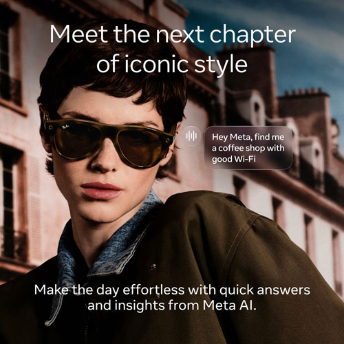 Ray-Ban | Meta Aviator (Gen 3) Glasses with AI, Photo, Video, Audio & Messaging - Havana/Transitions Brown - Standard