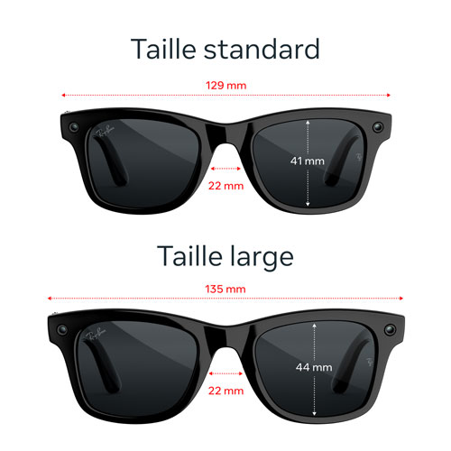 Ray-Ban | Meta Wayfarer (Gen 3) Glasses with AI, Photo, Video, Audio & Messaging - Shiny Black/Transitions Grey - Large