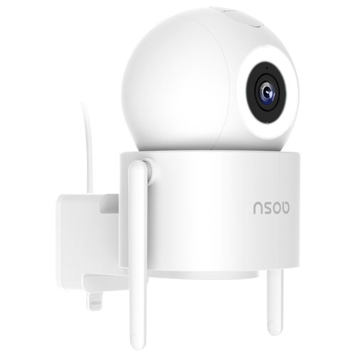 AOSU C5E Wired Outdoor Security Camera with Colour Night Vision and 360° Viewing - White