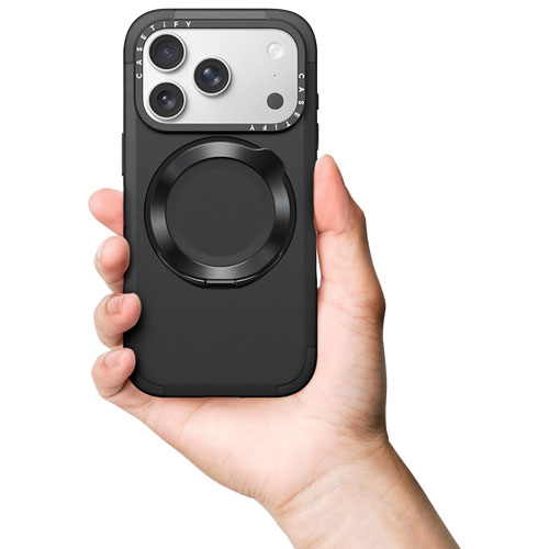 Étui rigide ajusté Casetify Compact avec MagSafe pour iPhone 18 Pro Max/17 Pro Max - Noir - Partenaire de détail exclusif