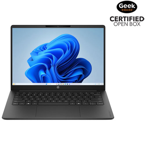 HP OmniBook 3 14" Laptop - AMD Athlon Silver 10 - 8GB LPDDR5 - 128GB SSD - Radeon 610M - Windows 11 S - Jet Black by HP - Open Box condition - CA$629.99