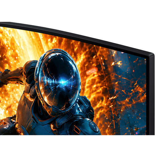 Moniteur de jeu DEL incurvé Samsung Odyssey G5 de 32 po WQHD, 180 Hz, 1 ms GTG et FreeSync (LS32HG550ENXZA) - Noir