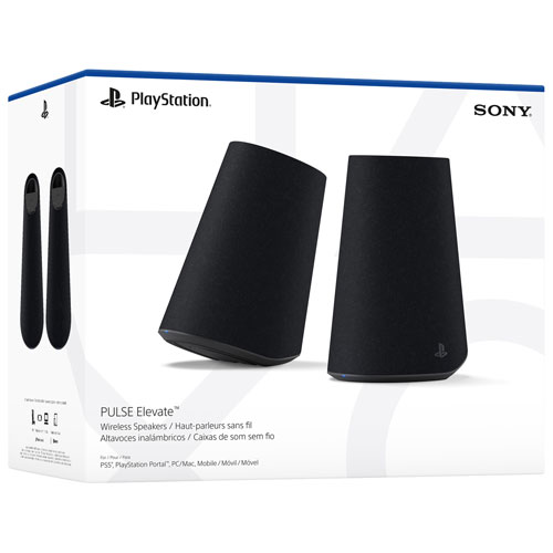 Haut-parleurs sans fil Playstation Pulse Elevate - Paire - Noir de minuit
