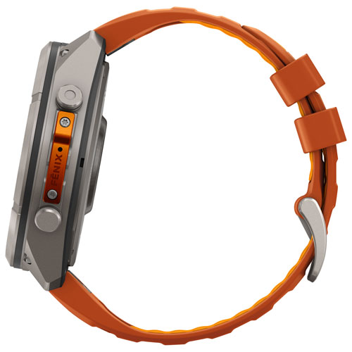 Garmin fēnix 9 Pro inReach 51mm Sapphire AMOLED GPS Multisport Smartwatch - Titanium / Autumn Orange / Spark Orange