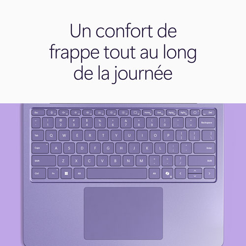 Portable à écran tactile Microsoft Surface Laptop Copilot+ PC de 13 po - Snapdragon X2 Plus - Mémoire vive de 16 Go - Stockage UFS de 256 Go - Windows 11 - Violet - EN