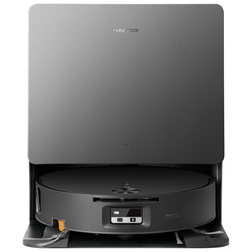 Roborock Saros 20 Flow Cordless Wet/Dry Robot Vacuum & Mop for Pet Hair, Multi-Surface, Rugs, with Dock, Self-Empty, 25 kPa Suction, Smart Mapping, 301 min - Black