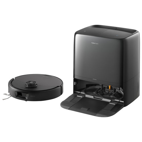 Roborock Qrevo 2 ProX Cordless Wet/Dry Robot Vacuum & Mop for Pet Hair, Multi-Surface, Rugs, with Dock, Self-Empty, 36 kPa Suction, Smart Mapping, 253 min - Black