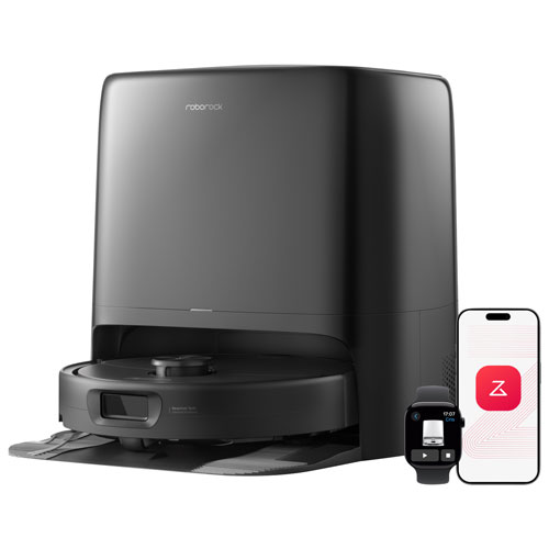 Roborock Qrevo 2 ProX Cordless Wet/Dry Robot Vacuum & Mop for Pet Hair, Multi-Surface, Rugs, with Dock, Self-Empty, 36 kPa Suction, Smart Mapping, 253 min - Black