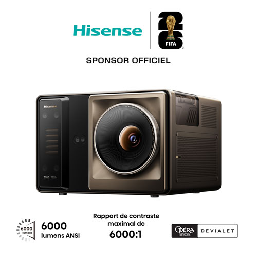 Projecteur au laser 4K Ultra HD pour cinéma maison Hisense (XR10)