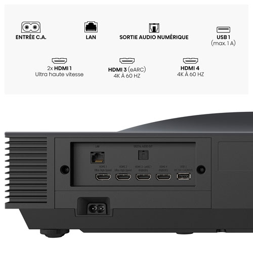 Projecteur au laser 4K Ultra HD pour cinéma maison Hisense (PX4PRO)