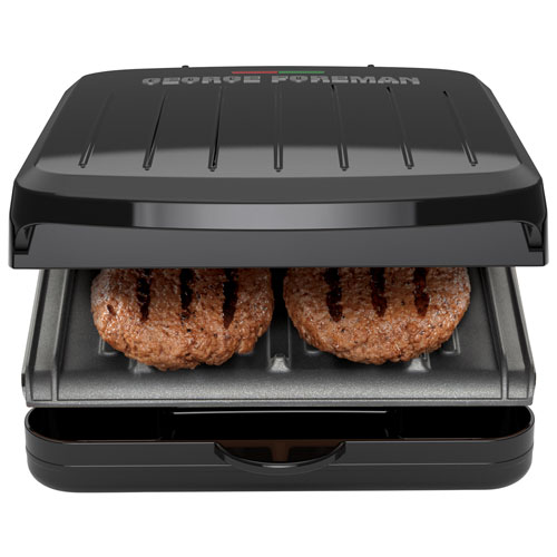 George Foreman 2-Serving Classic Plate Electric Panini Press & Indoor Grill - Black