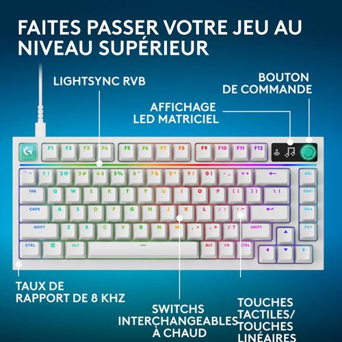 Logitech G316 X 75 Backlit Mechanical Linear Gaming Keyboard