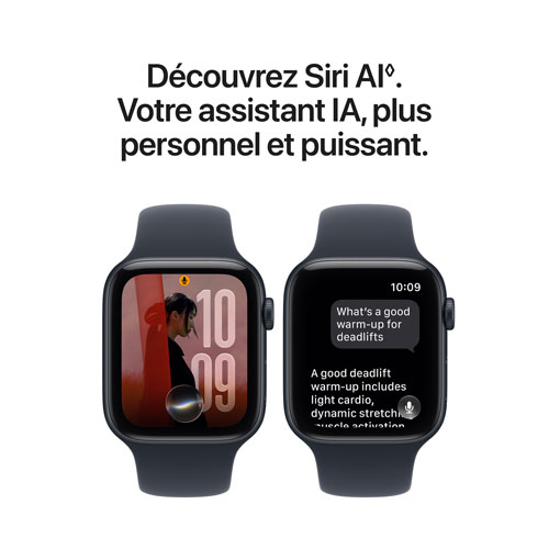 Apple Watch SE 3 (GPS + Cellular) 44mm Midnight Aluminum Case with Navy Blue Sport Band - Medium/Large
