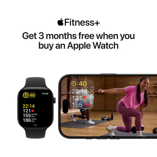 Apple Watch SE 3 (GPS) 40mm Midnight Aluminum Case with Navy Blue Sport Band - Medium/Large