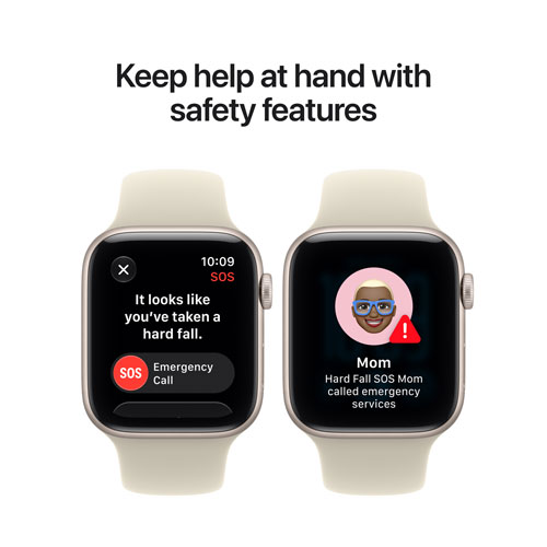 Apple Watch SE 3 (GPS) 44mm Midnight Aluminum Case with Navy Blue Sport Band - Medium/Large