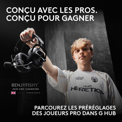 Casque d’écoute de jeu sans fil Logitech G PRO X3 LIGHTSPEED pour PC, PS4 et PS5 - Noir