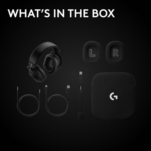 Casque d’écoute de jeu sans fil Logitech G PRO X3 LIGHTSPEED pour PC, PS4 et PS5 - Noir