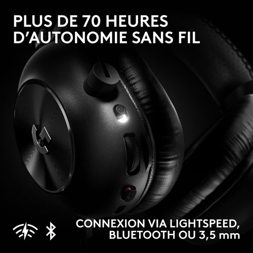 Casque d’écoute de jeu sans fil Logitech G PRO X3 LIGHTSPEED pour PC, PS4 et PS5 - Noir