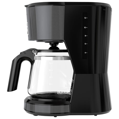 Black & Decker Programmable Drip Coffee Maker with Glass Carafe - 12-Cup - Black