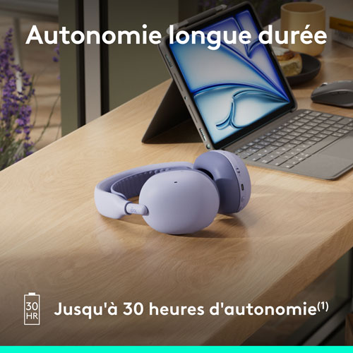 Casque d’écoute sans fil avec microphone Logitech Zone Vibe Pro (981-001725) - Lilas