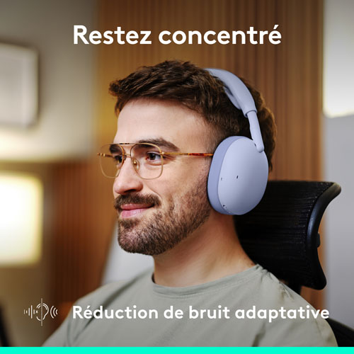 Casque d’écoute sans fil avec microphone Logitech Zone Vibe Pro (981-001725) - Lilas