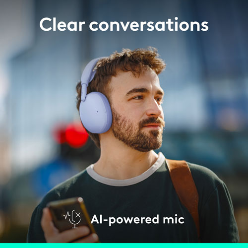 Casque d’écoute sans fil avec microphone Logitech Zone Vibe Pro (981-001725) - Lilas