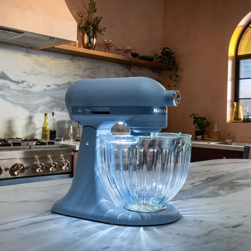 Batteur sur socle à tête inclinable KitchenAid Luminaire de 5 ptes et 350 W - Bleu poivré
