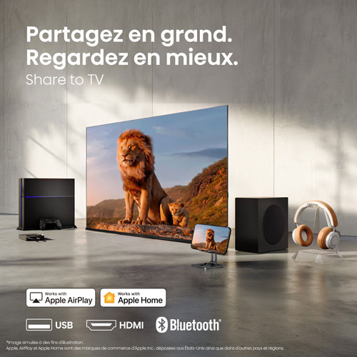 Téléviseur intelligent Roku TV QLED à DEL 4K UHD HDR QD6SR de 55 po de Hisense (55QD6SR) - 2026 - Idéal pour les films et les sports