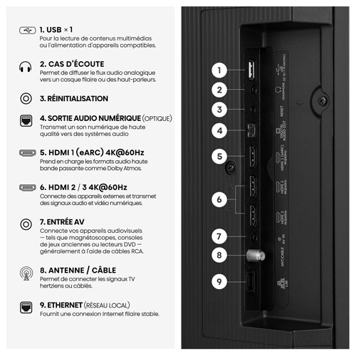 Téléviseur intelligent Roku TV QLED à DEL 4K UHD HDR QD6SR de 43 po de Hisense (43QD6SR) - 2026 - Idéal pour les films et les sports