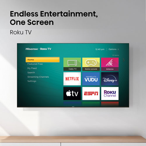 Téléviseur intelligent Roku TV QLED à DEL 4K UHD HDR QD6SR de 43 po de Hisense (43QD6SR) - 2026 - Idéal pour les films et les sports