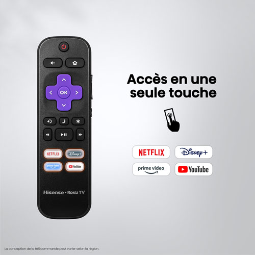 Téléviseur intelligent Roku TV QLED à DEL 4K UHD HDR QD6SR de 43 po de Hisense (43QD6SR) - 2026 - Idéal pour les films et les sports