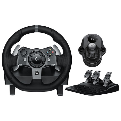Volant de course G920 Driving Force avec leviers de vitesse de Logitech pour Xbox/PC - Foncé