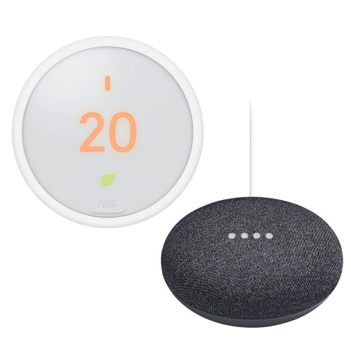 Nest Thermostat E Wi Fi Smart Thermostat With Google Home Mini