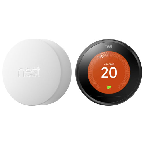Nest Wi-Fi Smart Thermostat 3rd Generation with Temperature Sensor - Black