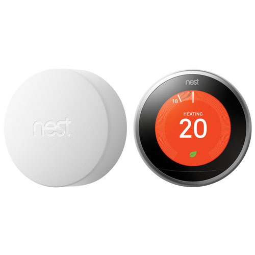 Nest Wi-Fi Smart Thermostat 3rd Generation with Temperature Sensor - Silver