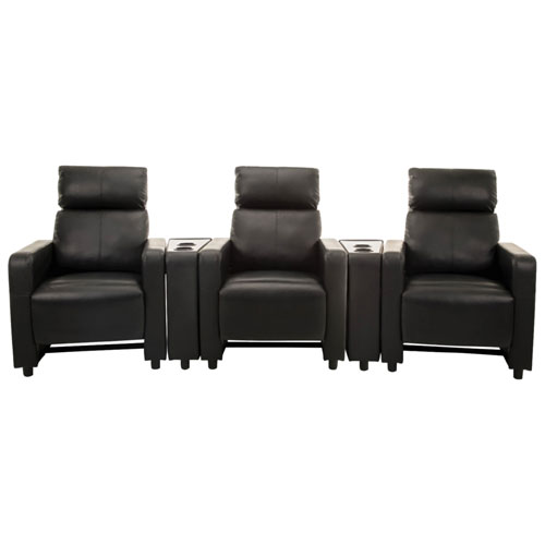 Devon 3 Seat Recliner Home Theatre Seating Black Only At Best