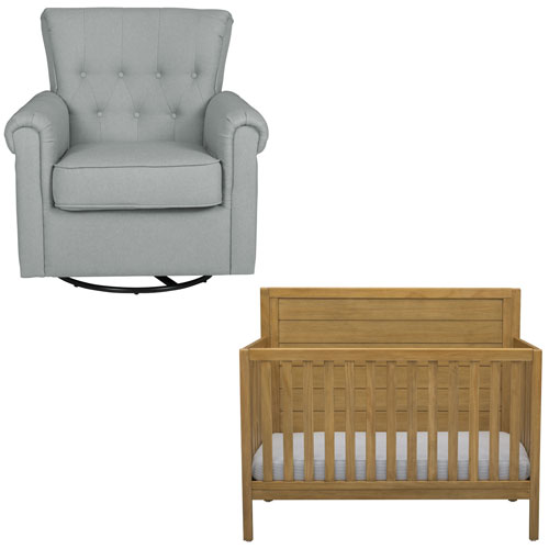 harper nursery swivel glider