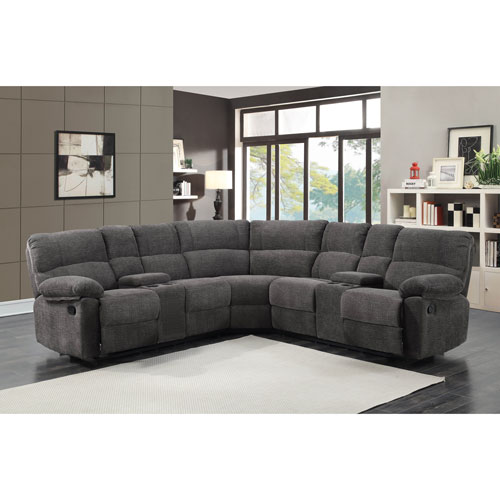 Kenneth Modern 3 Piece Corduroy Sectional Sofa With Storage