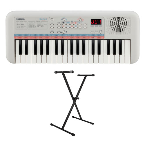 Yamaha Remie 37-Key Mini Electric Keyboard with On-Stage X-Style Keyboard Stand