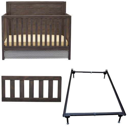 Cadre Barriere Securite Lit Bebe Convertible 4 En 1 Urban Farmhouse De Delta Children Gris Rustique Best Buy Canada