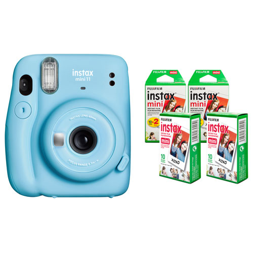 Appareil photo instantané Instax Mini 11 de Fujifilm et film instantané - Bleu ciel
