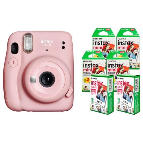 moord wagon helemaal Fujifilm Instax Mini 11 Instant Camera with Instant Film (100 Sheets) -  Blush Pink | Best Buy Canada