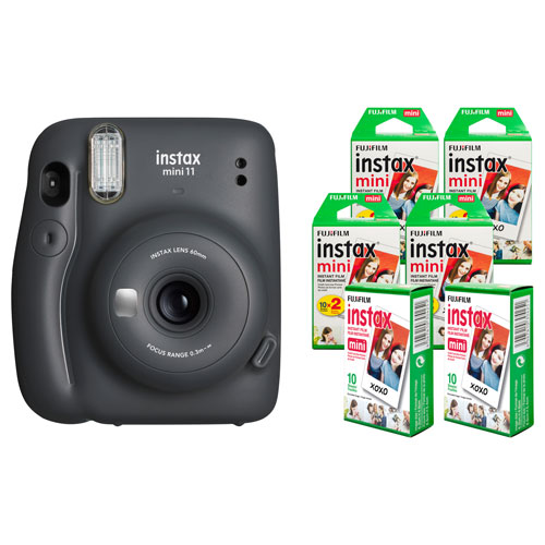 Fujifilm Instax Mini 11 Instant Camera with Instant Film - Charcoal Grey