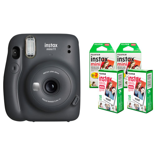 Fujifilm Instax Mini 11 Instant Camera with Instant Film - Charcoal Grey