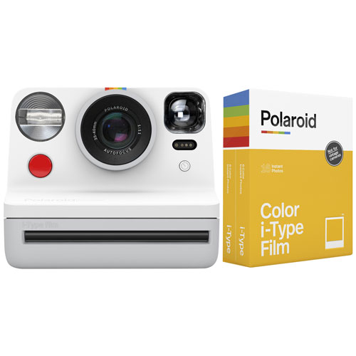 Appareil photo instantané Now de Polaroid avec film instantané - Blanc